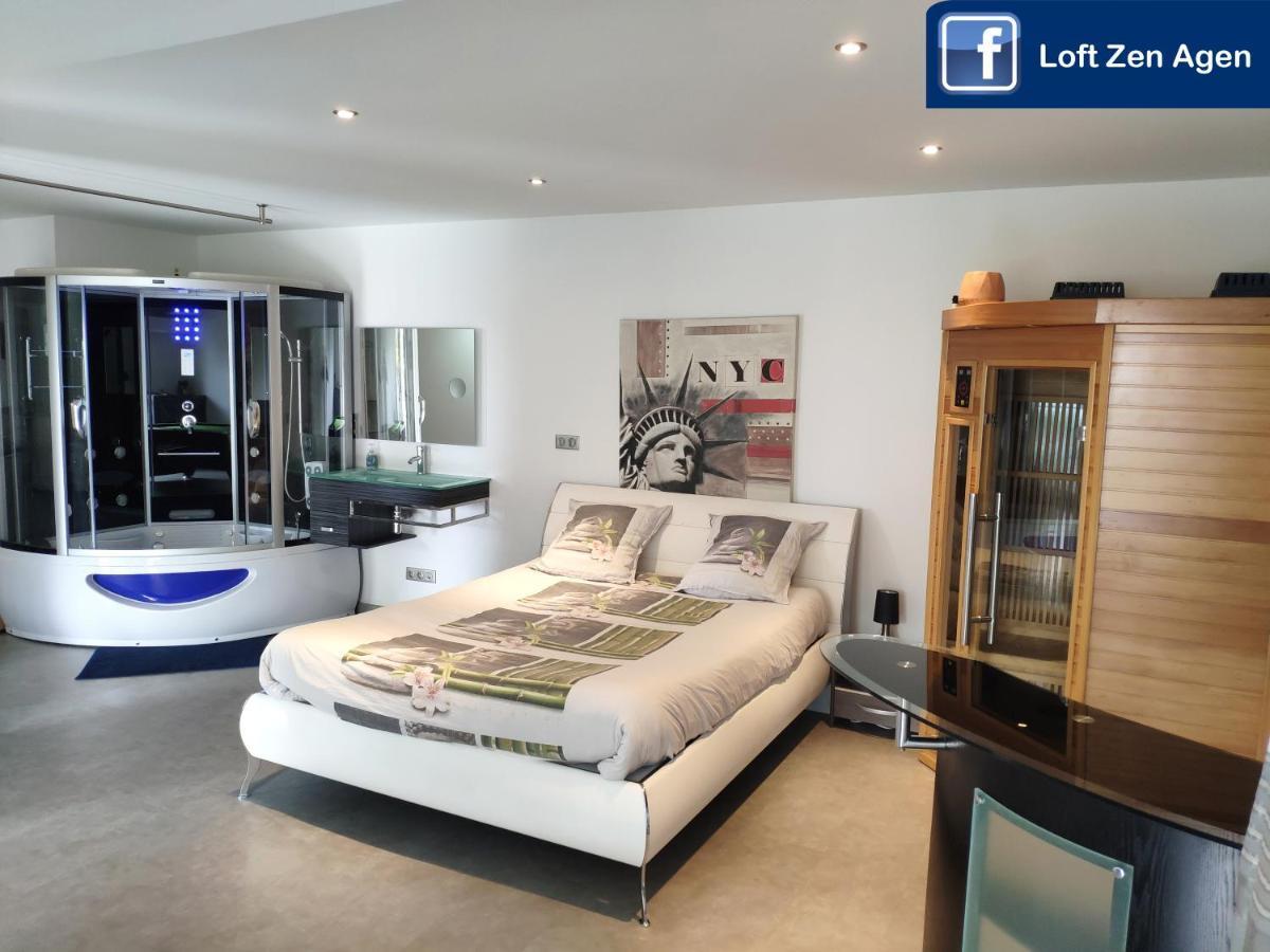 Loft Zen Spa Balneo Parking Gratuit Sauna Hammam Billard Agen Eksteriør bilde